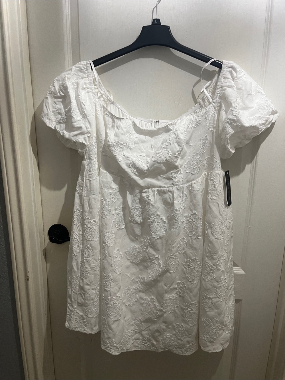 Seni & Cade White Embroidered Mini Dress
